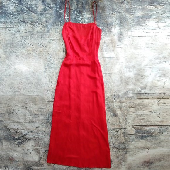 Anthropologie Dresses & Skirts - TOCCA Red Silk dress GOWN sz 4 -Brand-new!